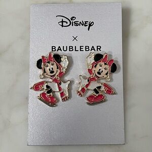 Disney BaubleBar Minnie Mouse Winter Ice Skating Earrings